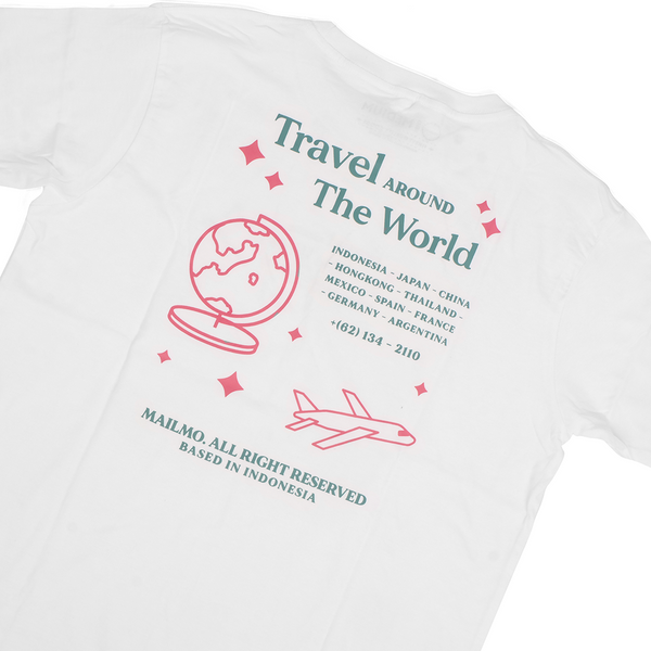 Tees Travel White