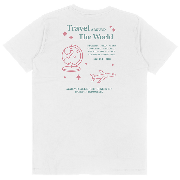 Tees Travel White