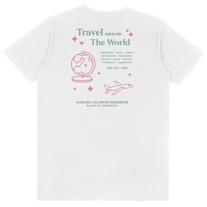 Tees Travel White