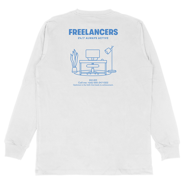 Long Tees Freelancers White