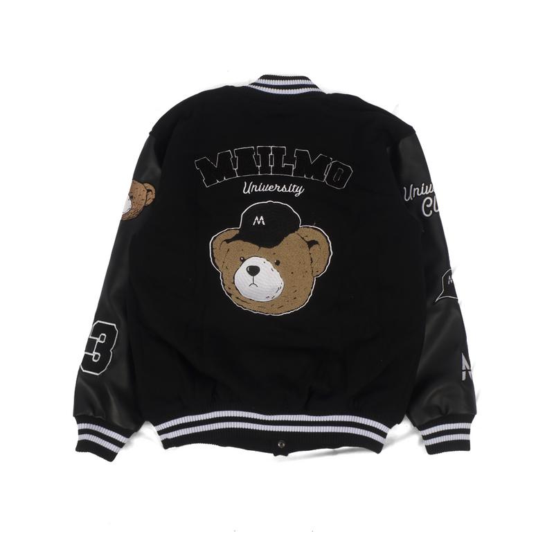 Varsity Jacket Bear Black