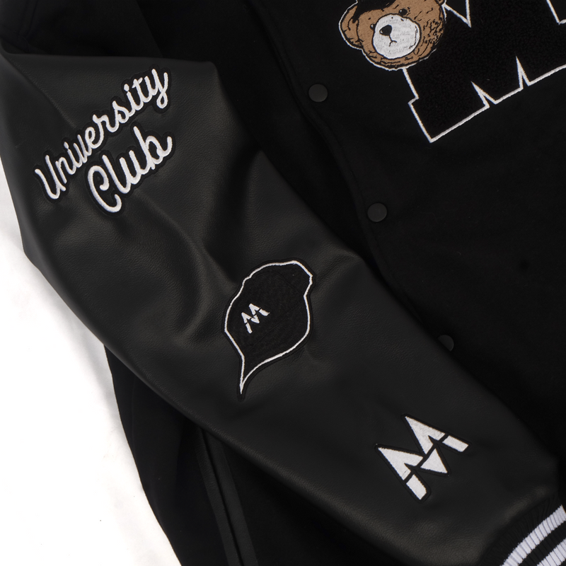 Varsity Jacket Bear Black