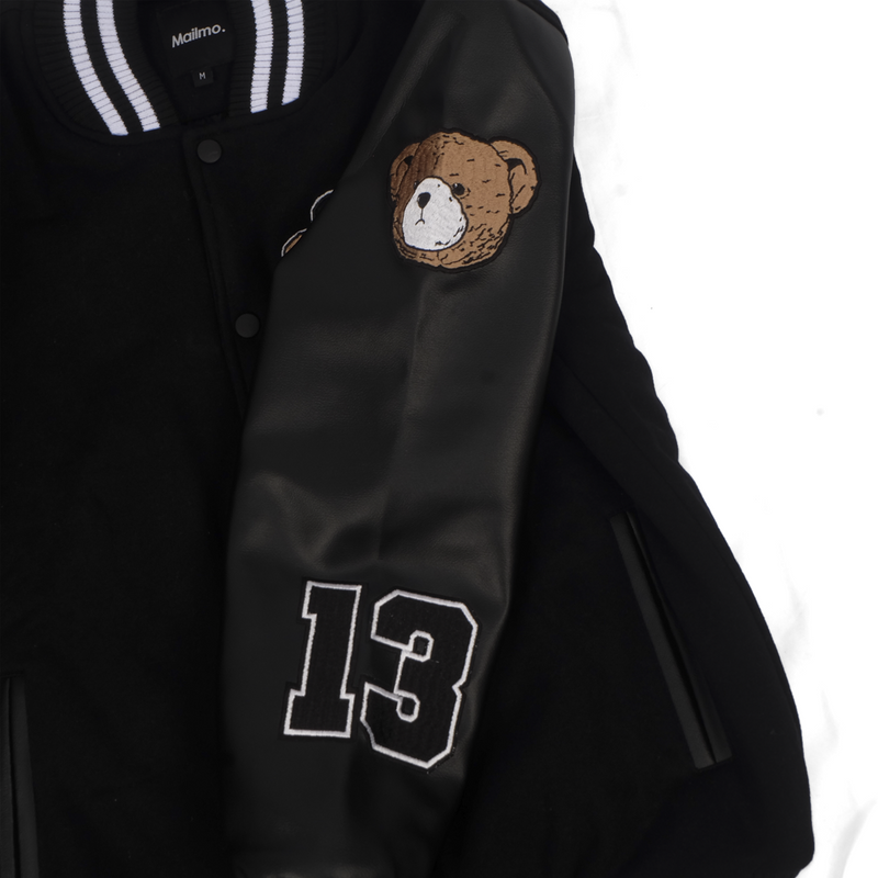 Varsity Jacket Bear Black