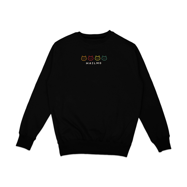 Crewneck Cat Black