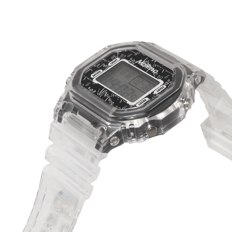 Digital Watch Happy Transparent